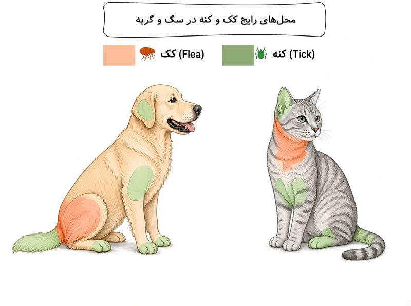 کک و کنه در سگ و گربه; از تشخیص تا درمان 
